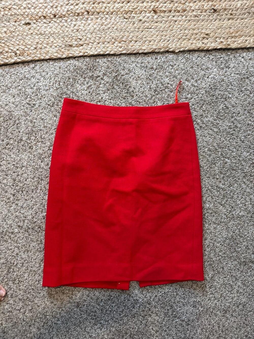 J.Crew, the pencil skirt red wool blend 4 EUC 3030